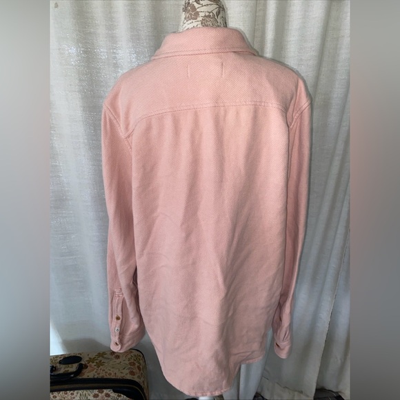 OUTERKNOWN Chroma Blanket Shirt Womens Size L peach Button Up - Picture 4 of 11
